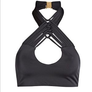 Juan De Dios Arawak Halter Bikini Black